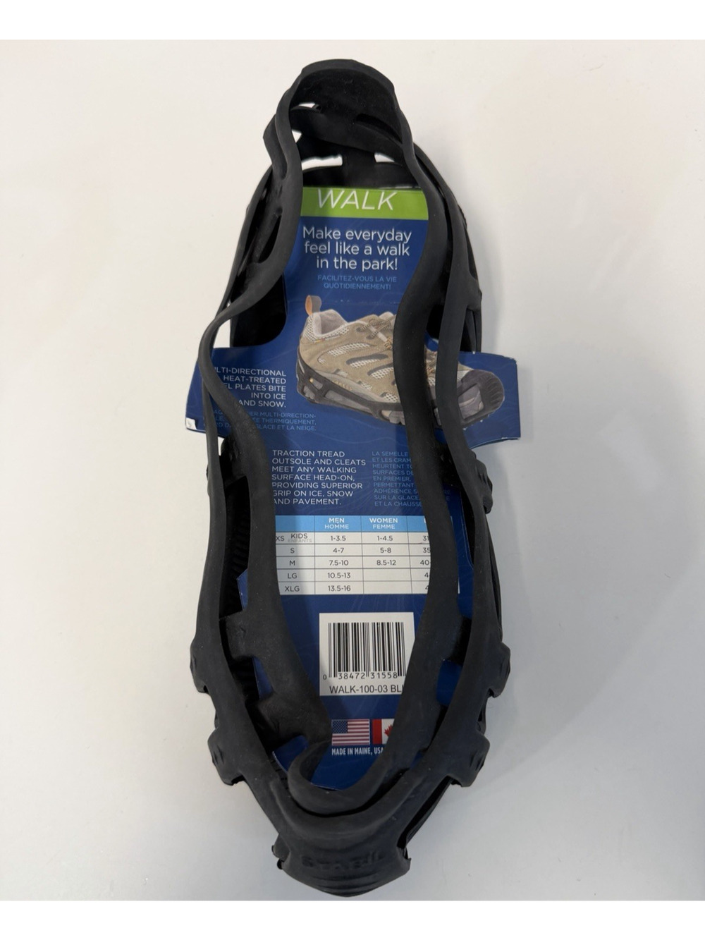Stabil Walk Traction Tread Outsole Cleats Snow Ice Slip On Rubber Cleats Large